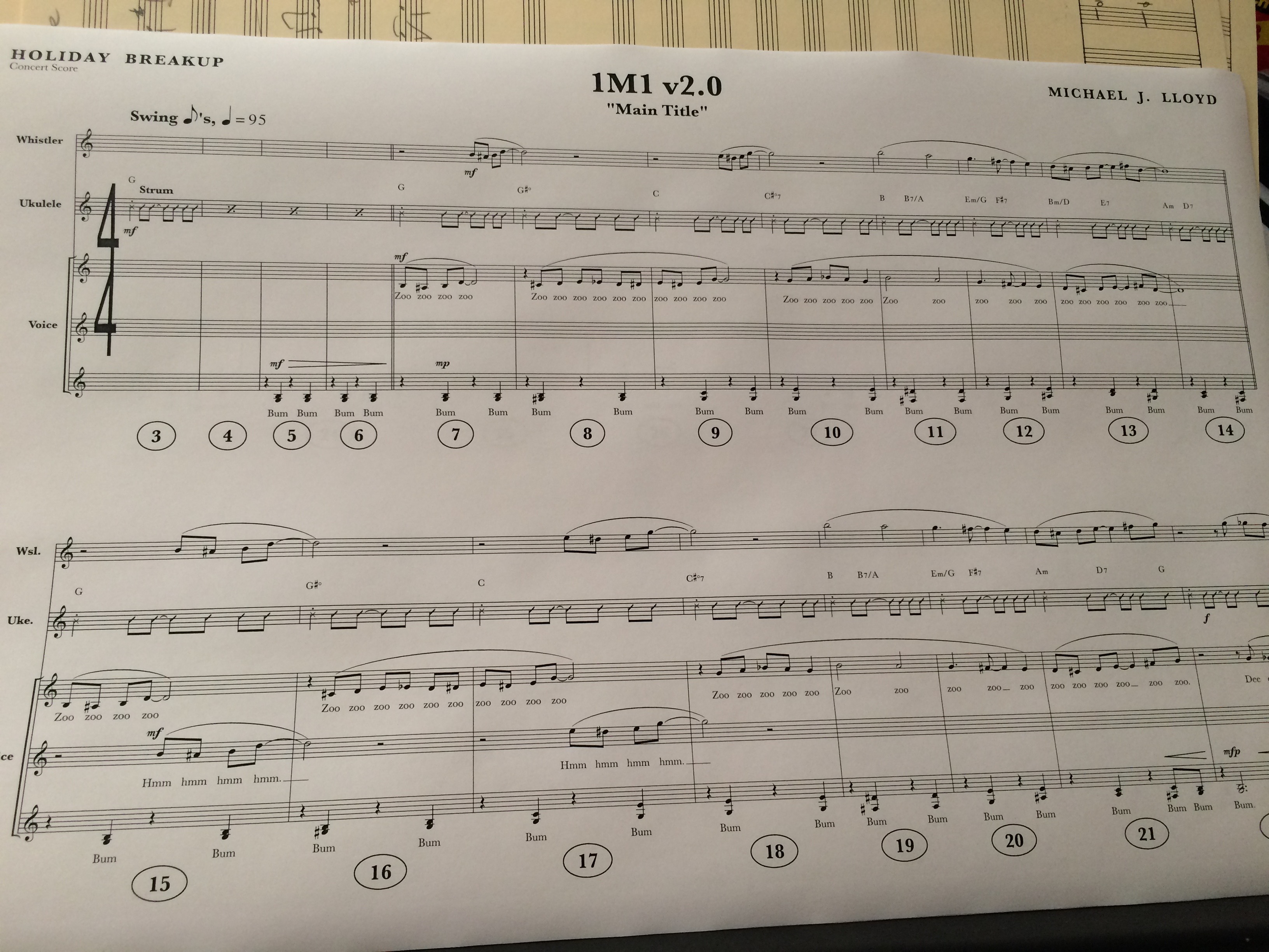 Score for Holiday Breakup